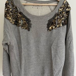 French connection sweater with glitter